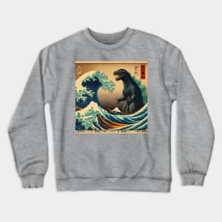 Wave vs Godzila Crewneck Sweatshirt